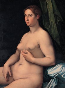 Een zittende vrouw door Girolamo Siciolante da Sermoneta